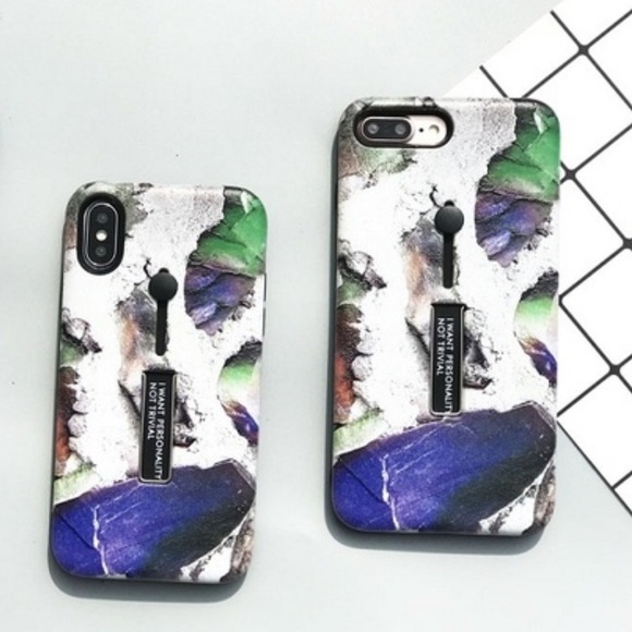 📲iPhone X & 7/8 PLUS multicolor Marble phone case - Picture 2 of 8